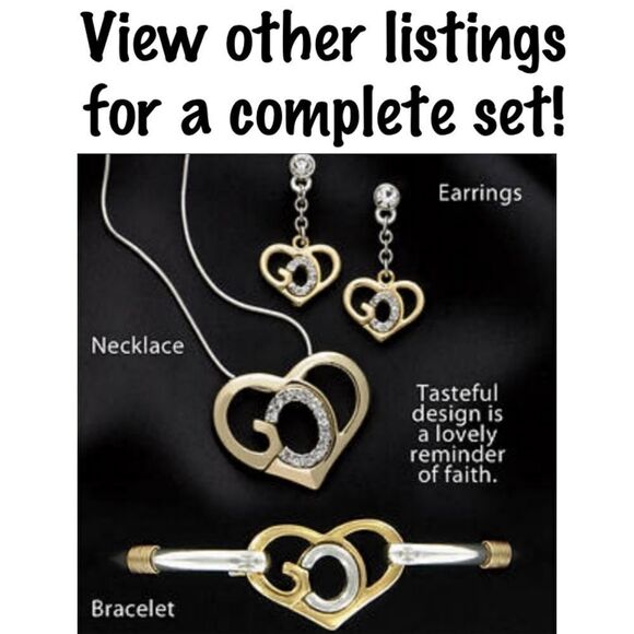 NIB God's Heart Silver & Gold Necklace - Picture 2 of 5